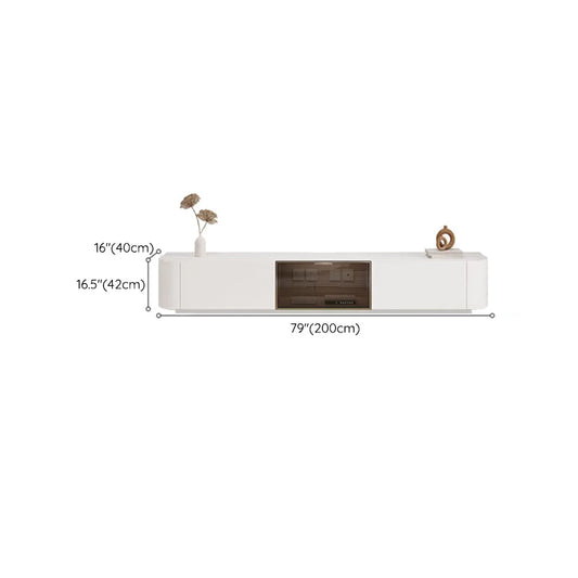 MODERNO MEDIA TV BIANCO STAND CONSOLA TV STOCK CRACCOLATA con cassetti per soggiorno