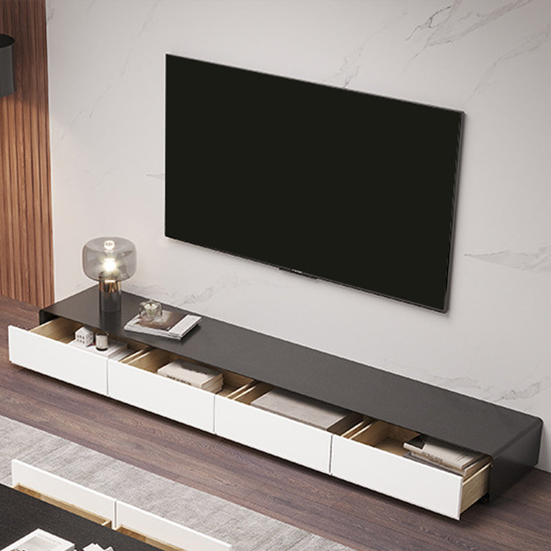 Contemporary Faux Wood TV Stand Console Enclosed Storage TV Media Stand for Living Room Clearhalo 'furn' 'furn_tv_stands_entertainment_centers' 'Furniture' 'Living Room Furniture' 'TV Stands & Entertainment Centers' 'TV Stands & Media Storage Furniture' 'tv_stands_entertainment_centers' 6240468