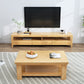 Meuble TV moderne en bois, Console de rangement ouverte, support multimédia TV avec tiroirs pour salon