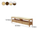 Meuble TV moderne en bois, Console de rangement ouverte, support multimédia TV avec tiroirs pour salon