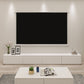 Supporto TV moderno in legno da 16" con contenitore chiuso, supporto TV bianco con cassetti