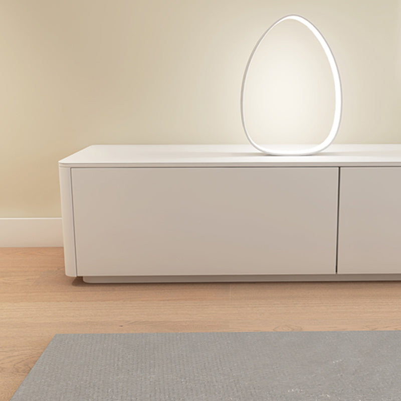 Supporto TV moderno in legno da 16" con contenitore chiuso, supporto TV bianco con cassetti