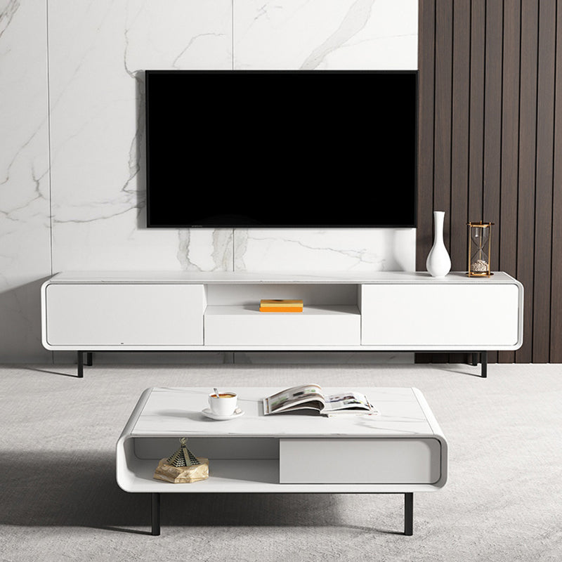 Contemporary 14-inch TV Console Modern TV Stand with Drawers Clearhalo 'furn' 'furn_tv_stands_entertainment_centers' 'Furniture' 'Living Room Furniture' 'TV Stands & Entertainment Centers' 'TV Stands & Media Storage Furniture' 'tv_stands_entertainment_centers' 6240551