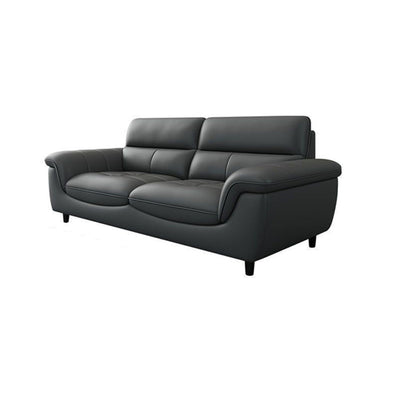 Modern 34.64" H Genuine Leather Pillow Top Arm Sofa for Living Room 71"L x 37"W x 35"H Clearhalo 'furn' 'furn_sofas' 'Furniture' 'Living Room Furniture' 'Sofa' 'sofas' 6241071