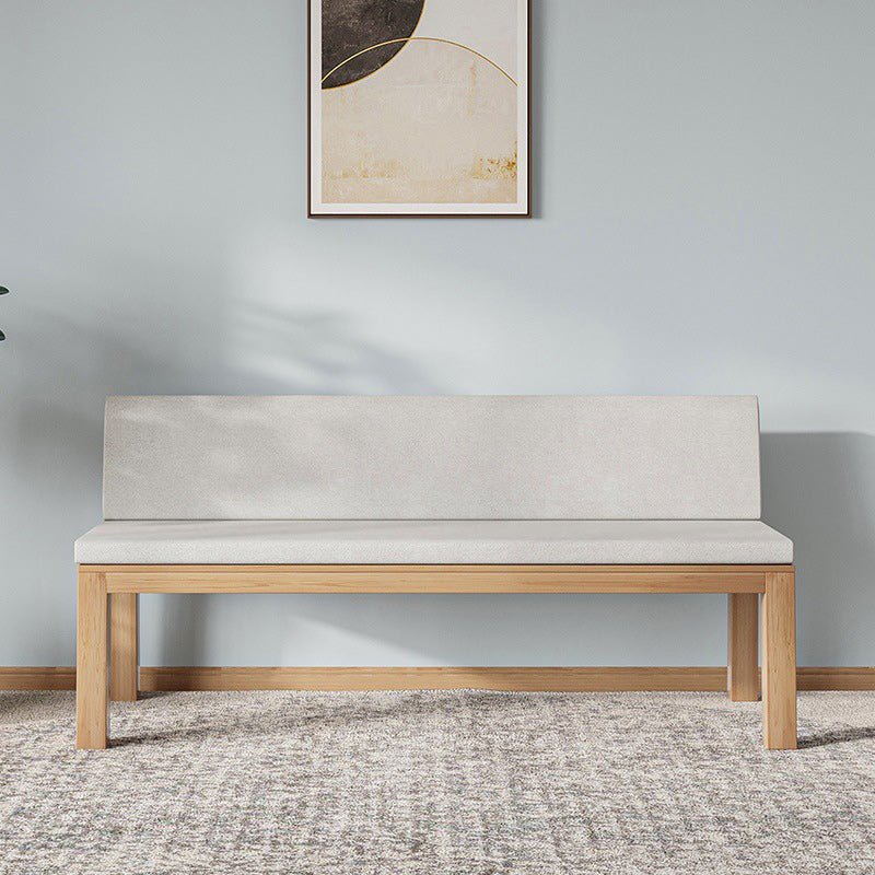 Testino in tessuto di divano moderno a braccia moderno con accenti in legno