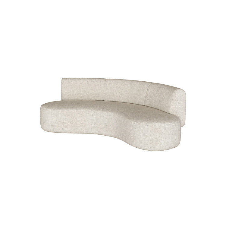 Contemporain 27,5 "H Canapa en laine avec dos sans bras et serré incurvé pour le salon