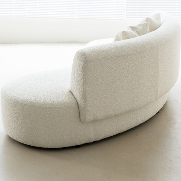 Contemporain 27,5 "H Canapa en laine avec dos sans bras et serré incurvé pour le salon