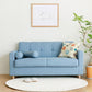 30.31" H Cotton Blend Square Arm Tufted Sofa for Living Room