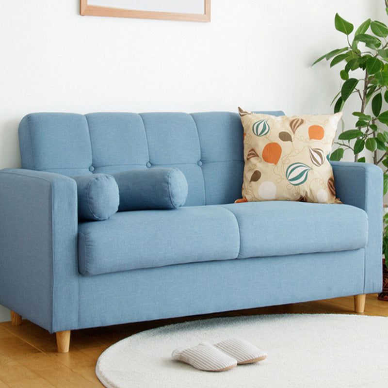 Sofá con cajas cuadradas de mezcla de algodón de 30.31 "H para sala de estar