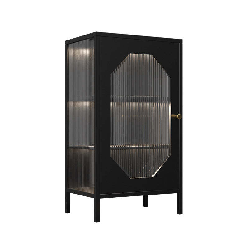 Curio Curio Curio Armading Metal Display con porta per soggiorno