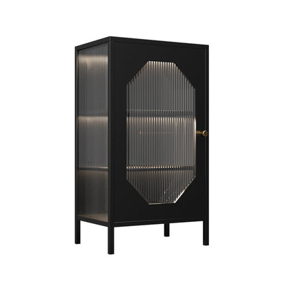 Curio Curio Curio Armading Metal Display con porta per soggiorno