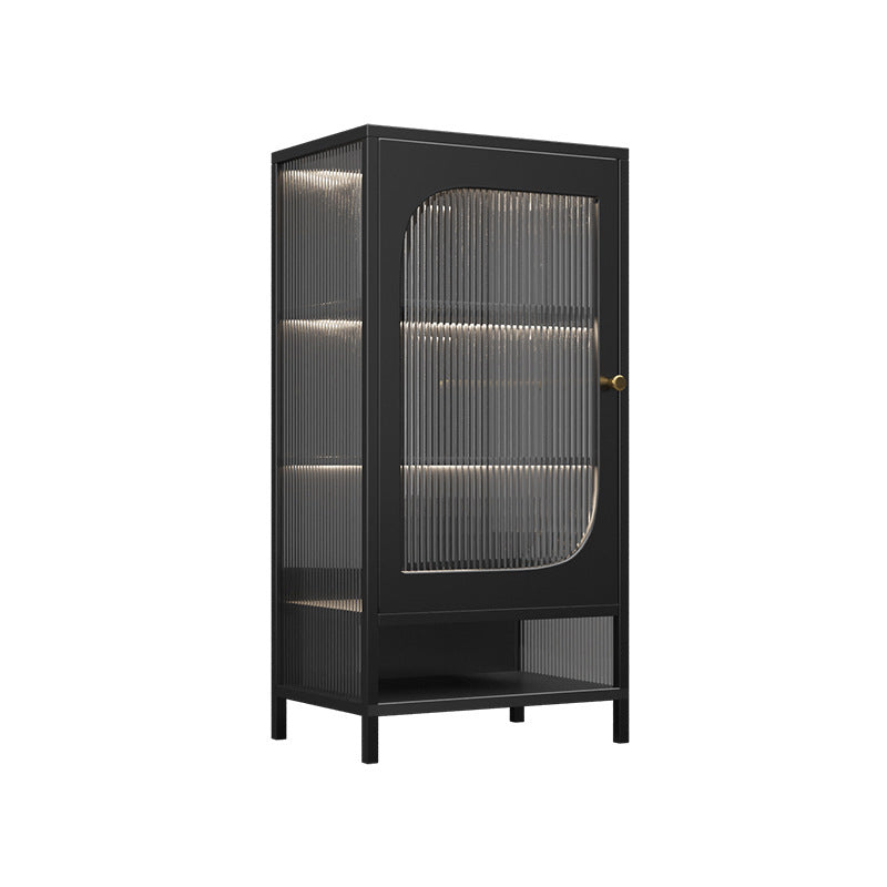 Curio Curio Curio Armading Metal Display con porta per soggiorno