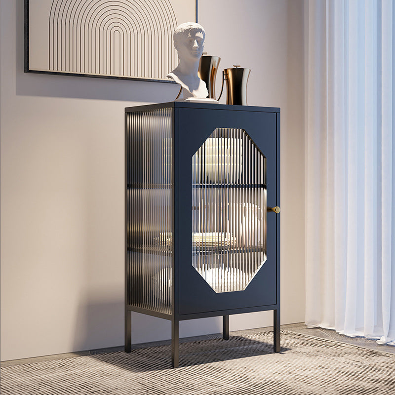 Curio Curio Curio Armading Metal Display con porta per soggiorno