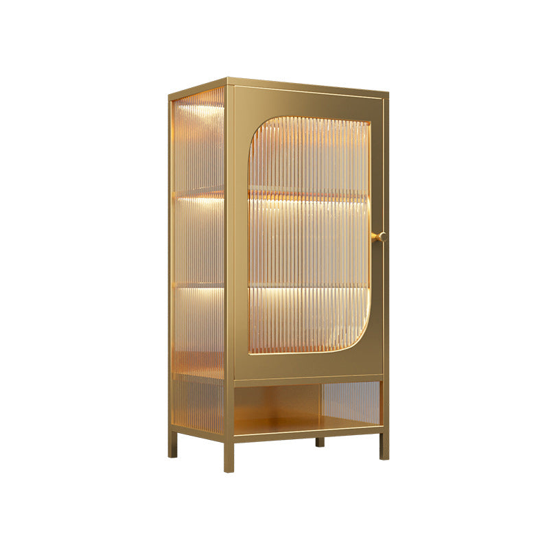 Curio Curio Curio Armading Metal Display con porta per soggiorno