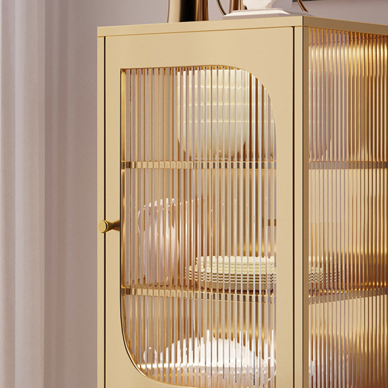 Curio Curio Curio Armading Metal Display con porta per soggiorno