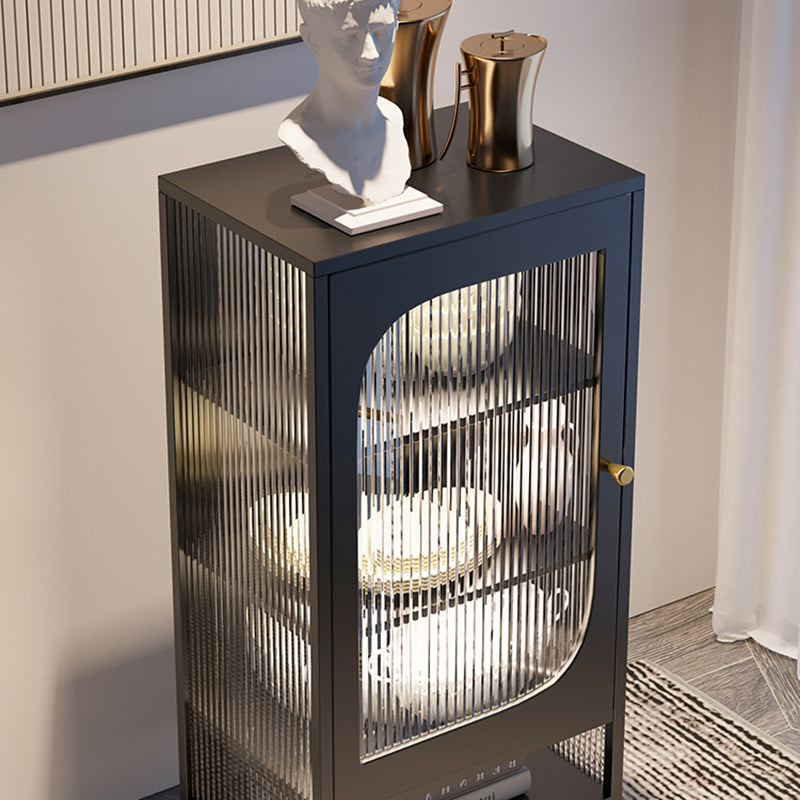 Curio Curio Curio Armading Metal Display con porta per soggiorno