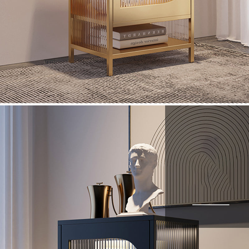 Curio Curio Curio Armading Metal Display con porta per soggiorno