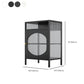Industrial Curio Cabinet Metal Glass Doors Display Cabinet for Bedroom
