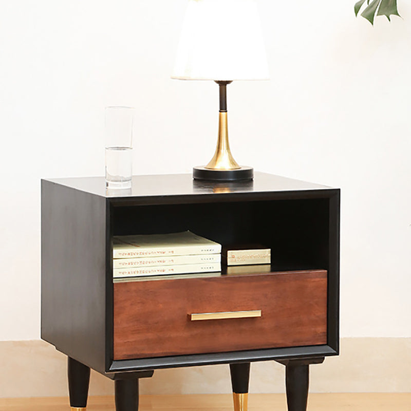 Solid Wood Accent Table Nightstand Contemporary Bedside Cabinet for Bedroom Clearhalo 'Bedroom Furniture' 'furn' 'furn_night_stand' 'Furniture' 'night_stand' 'Nightstands' 6241382