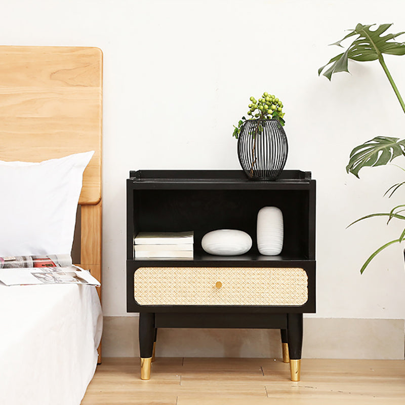 Solid Wood Accent Table Nightstand Contemporary Bedside Cabinet for Bedroom Clearhalo 'Bedroom Furniture' 'furn' 'furn_night_stand' 'Furniture' 'night_stand' 'Nightstands' 6241386