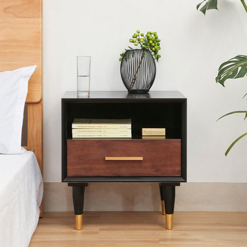 Solid Wood Accent Table Nightstand Contemporary Bedside Cabinet for Bedroom Clearhalo 'Bedroom Furniture' 'furn' 'furn_night_stand' 'Furniture' 'night_stand' 'Nightstands' 6241388