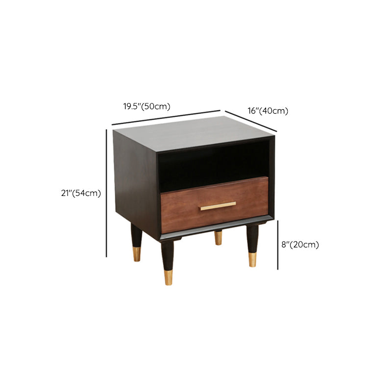 Solid Wood Accent Table Nightstand Contemporary Bedside Cabinet for Bedroom Clearhalo 'Bedroom Furniture' 'furn' 'furn_night_stand' 'Furniture' 'night_stand' 'Nightstands' 6241391