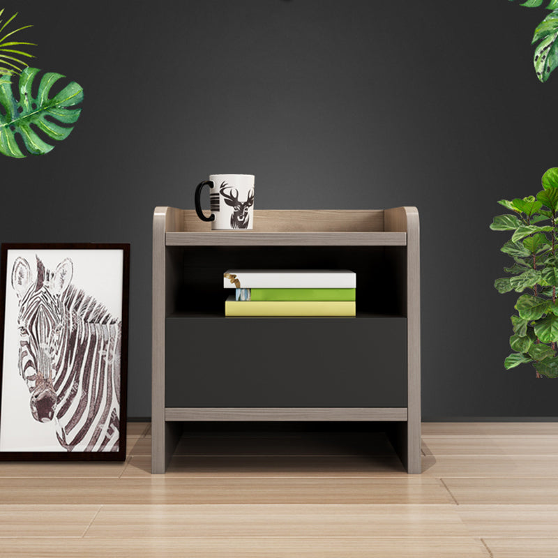1 Drawer Wooden Night Table Contemporary Nightstand with 1 Shelf ,19.7 Tall Clearhalo 'Bedroom Furniture' 'furn' 'furn_night_stand' 'Furniture' 'night_stand' 'Nightstands' 6241410