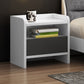 1 Drawer Wooden Night Table Contemporary Nightstand with 1 Shelf ,19.7 Tall White-Gray 1 Piece Clearhalo 'Bedroom Furniture' 'furn' 'furn_night_stand' 'Furniture' 'night_stand' 'Nightstands' 6241414