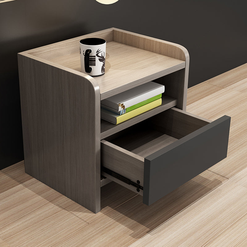1 Drawer Wooden Night Table Contemporary Nightstand with 1 Shelf ,19.7 Tall Clearhalo 'Bedroom Furniture' 'furn' 'furn_night_stand' 'Furniture' 'night_stand' 'Nightstands' 6241417