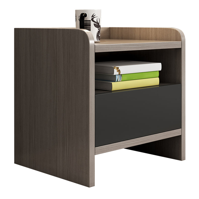1 Drawer Wooden Night Table Contemporary Nightstand with 1 Shelf ,19.7 Tall Clearhalo 'Bedroom Furniture' 'furn' 'furn_night_stand' 'Furniture' 'night_stand' 'Nightstands' 6241419