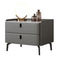 Modern Bed Nightstand Stone Accent Table Nightstand Cabinet with 2-drawer Clearhalo 'Bedroom Furniture' 'furn' 'furn_night_stand' 'Furniture' 'night_stand' 'Nightstands' 6241507