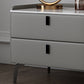 Modern Bed Nightstand Stone Accent Table Nightstand Cabinet with 2-drawer Clearhalo 'Bedroom Furniture' 'furn' 'furn_night_stand' 'Furniture' 'night_stand' 'Nightstands' 6241511