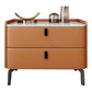 Modern Bed Nightstand Stone Accent Table Nightstand Cabinet with 2-drawer Clearhalo 'Bedroom Furniture' 'furn' 'furn_night_stand' 'Furniture' 'night_stand' 'Nightstands' 6241515