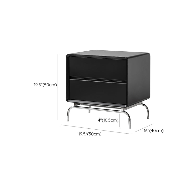 1 Drawer Glass Top Night Table Modern Mirrored Nightstand with Legs .19.7" Tall Clearhalo 'Bedroom Furniture' 'furn' 'furn_night_stand' 'Furniture' 'night_stand' 'Nightstands' 6241567