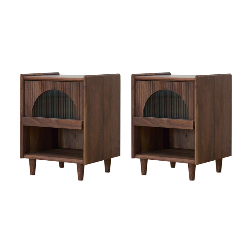 Comodino contemporaneo comodino in legno massiccio mobile per camera da letto