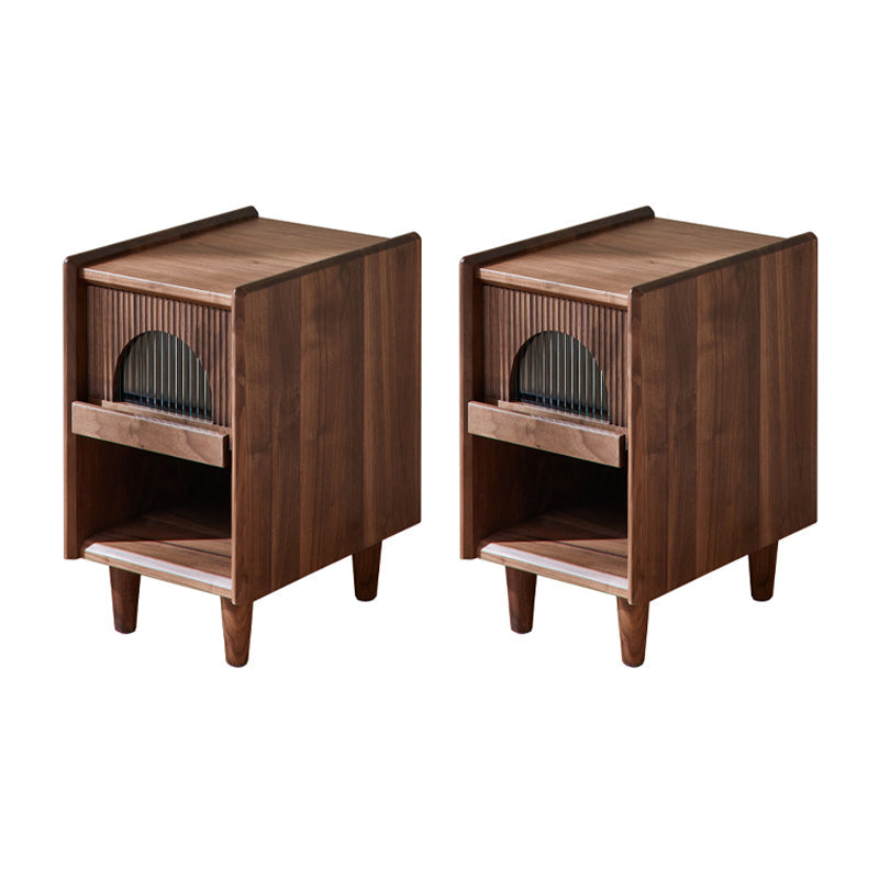 Comodino contemporaneo comodino in legno massiccio mobile per camera da letto