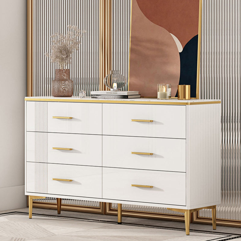 Glam Chest Bedroom Stone 16" Wide Storage Chest in White with Drawers Clearhalo 'Bedroom Furniture' 'Dressers & Chests' 'dressers_chests' 'furn' 'furn_dressers_chests' 'Furniture' 6241701
