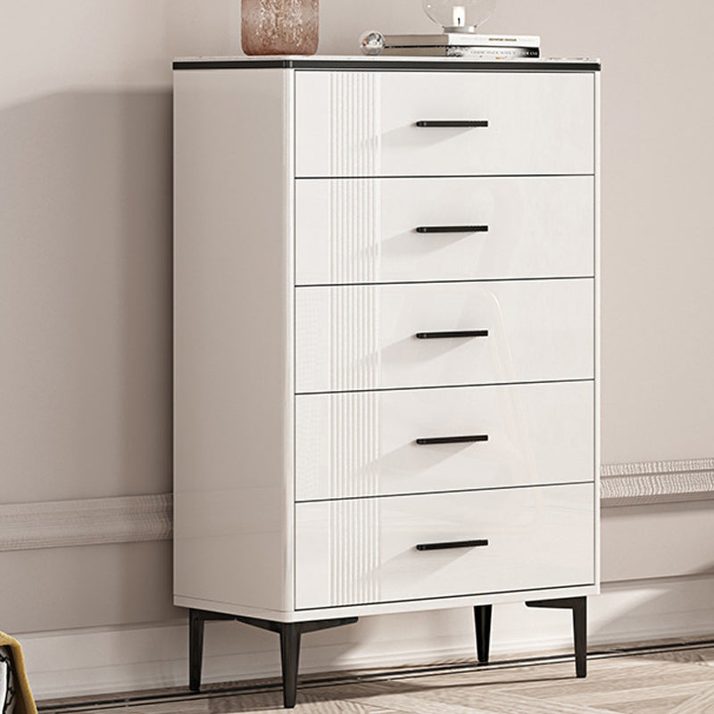 Glam Chest Bedroom Stone 16" Wide Storage Chest in White with Drawers Black 5 Clearhalo 'Bedroom Furniture' 'Dressers & Chests' 'dressers_chests' 'furn' 'furn_dressers_chests' 'Furniture' 6241702