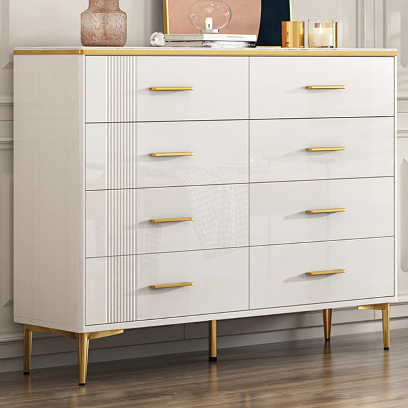 Glam Chest Bedroom Stone 16" Wide Storage Chest in White with Drawers Gold 8 Clearhalo 'Bedroom Furniture' 'Dressers & Chests' 'dressers_chests' 'furn' 'furn_dressers_chests' 'Furniture' 6241711