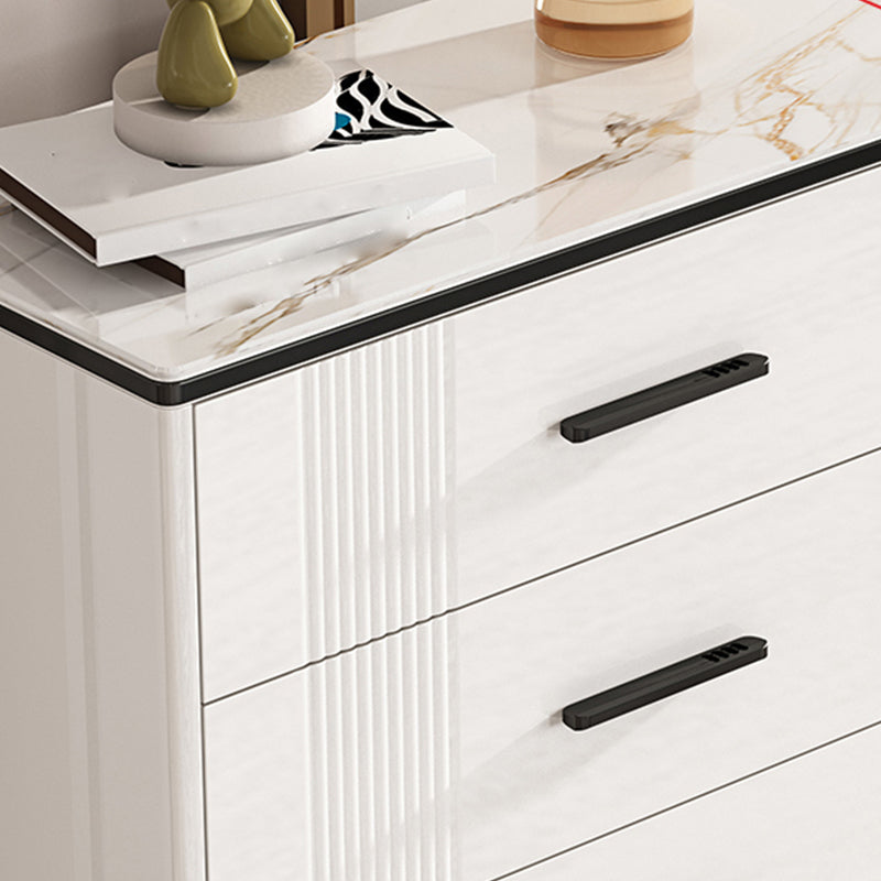 Glam Chest Bedroom Stone 16" Wide Storage Chest in White with Drawers Clearhalo 'Bedroom Furniture' 'Dressers & Chests' 'dressers_chests' 'furn' 'furn_dressers_chests' 'Furniture' 6241714