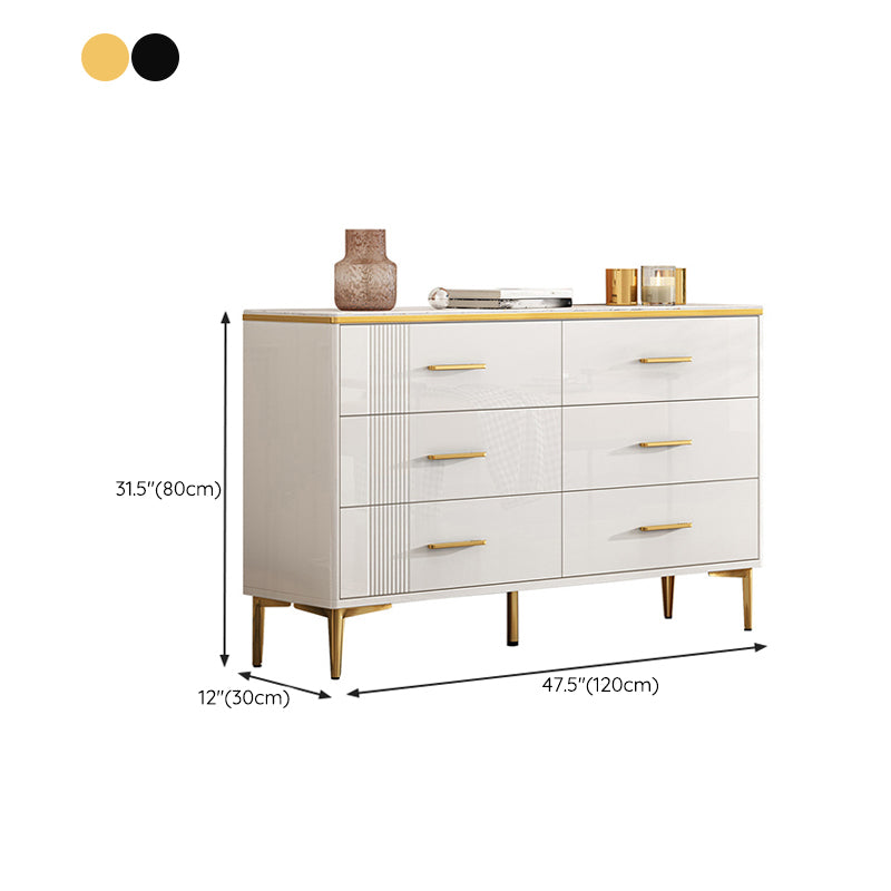 Glam Chest Bedroom Stone 16" Wide Storage Chest in White with Drawers Clearhalo 'Bedroom Furniture' 'Dressers & Chests' 'dressers_chests' 'furn' 'furn_dressers_chests' 'Furniture' 6241718