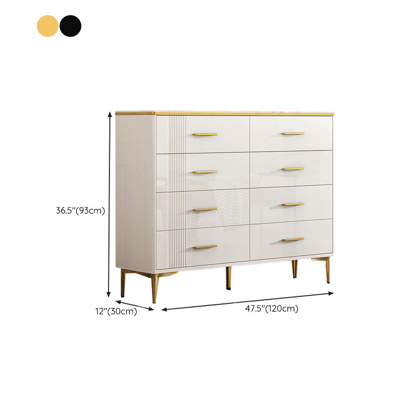 Glam Chest Bedroom Stone 16" Wide Storage Chest in White with Drawers Clearhalo 'Bedroom Furniture' 'Dressers & Chests' 'dressers_chests' 'furn' 'furn_dressers_chests' 'Furniture' 6241719