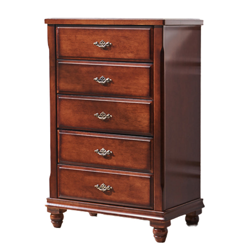 Traditional Storage Chest Solid Wood Dresser with 3/4/5 Drawers Brown 5 Clearhalo 'Bedroom Furniture' 'Dressers & Chests' 'dressers_chests' 'furn' 'furn_dressers_chests' 'Furniture' 6241730