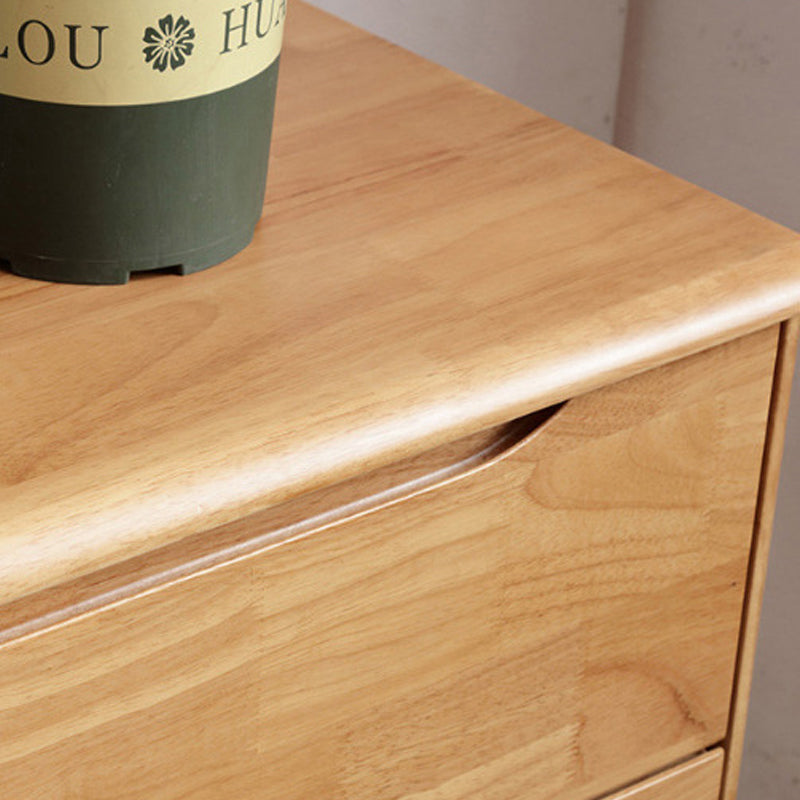 Cassettiera moderna per camera da letto, in legno di gomma, con cassetti