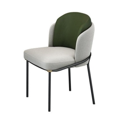 White Stone Dinette Set with Metal Base 1/3/4/5 Pieces Modern Round Table Set 1 Green Chair Clearhalo 'Dining Room Sets' 'Dining Tables & Seating' 'dining_room_set' 'furn' 'furn_dining_room_set' 'Furniture' 'Kitchen & Dining Furniture' 6241843