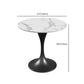 White Stone Dinette Set with Metal Base 1/3/4/5 Pieces Modern Round Table Set Clearhalo 'Dining Room Sets' 'Dining Tables & Seating' 'dining_room_set' 'furn' 'furn_dining_room_set' 'Furniture' 'Kitchen & Dining Furniture' 6241852