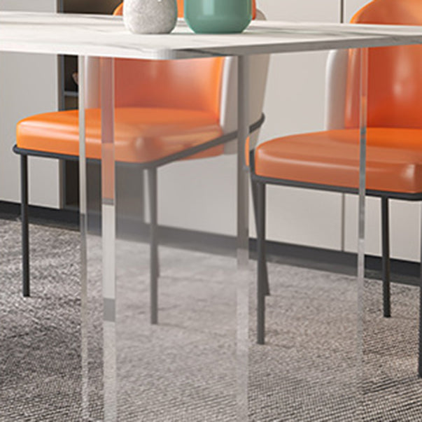 Modern Stone Top Dining Table Set 1/2/5 Pieces Dinette Set for Kitchen Clearhalo 'Dining Room Sets' 'Dining Tables & Seating' 'dining_room_set' 'furn' 'furn_dining_room_set' 'Furniture' 'Kitchen & Dining Furniture' 6241897
