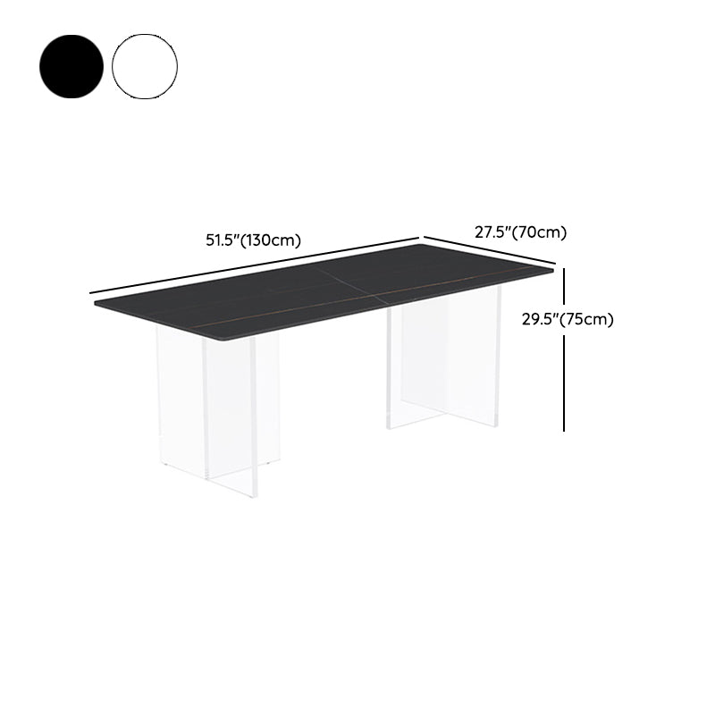 Modern Stone Top Dining Table Set 1/2/5 Pieces Dinette Set for Kitchen Clearhalo 'Dining Room Sets' 'Dining Tables & Seating' 'dining_room_set' 'furn' 'furn_dining_room_set' 'Furniture' 'Kitchen & Dining Furniture' 6241903