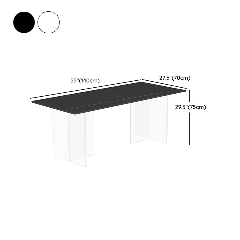 Modern Stone Top Dining Table Set 1/2/5 Pieces Dinette Set for Kitchen Clearhalo 'Dining Room Sets' 'Dining Tables & Seating' 'dining_room_set' 'furn' 'furn_dining_room_set' 'Furniture' 'Kitchen & Dining Furniture' 6241904