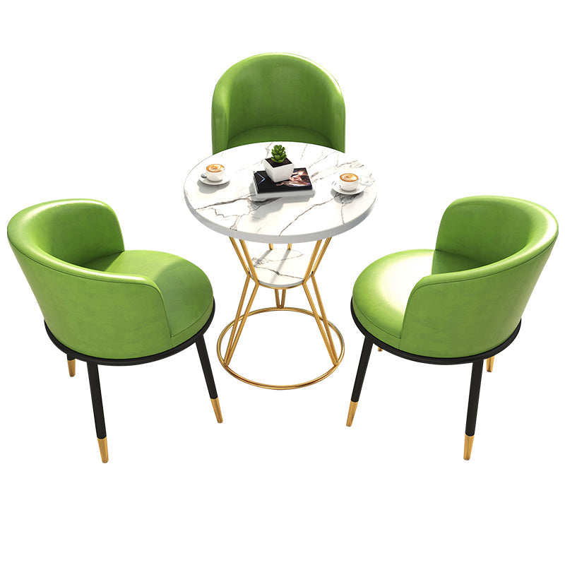 Juego de mesa de comedor de piedra blanca 1/2/4 piezas de comedor moderno